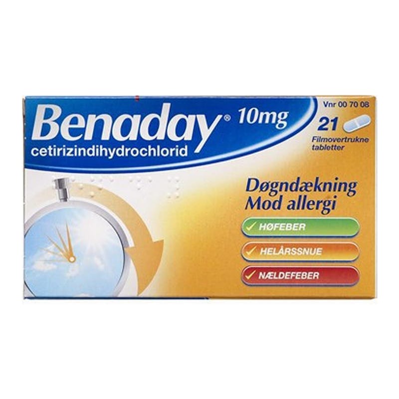 Benaday Tabletter 10 mg 21 stk
