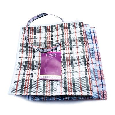 Basics Shopping Bag Striped Assorted 1 stk