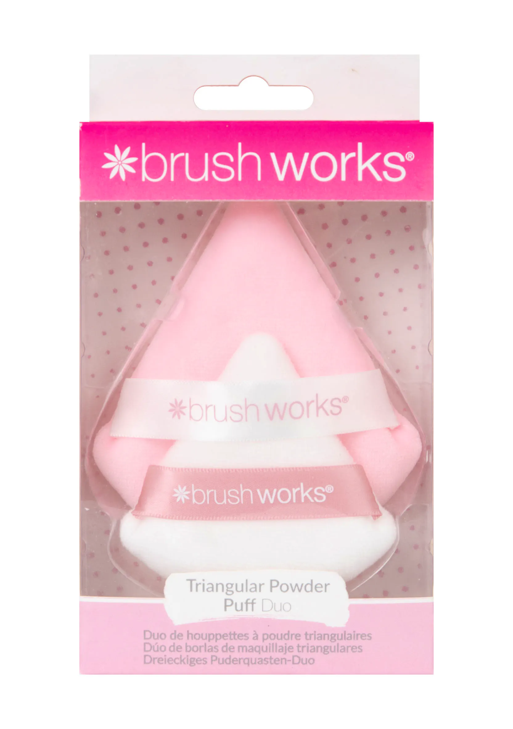brushworks Triangle Powder Puff Duo 2 pcs