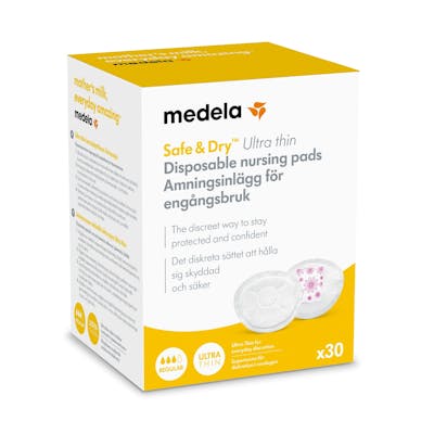 Medela Safe &amp; Dry Ultra Thin Disposable Nursing Pads 30 stk