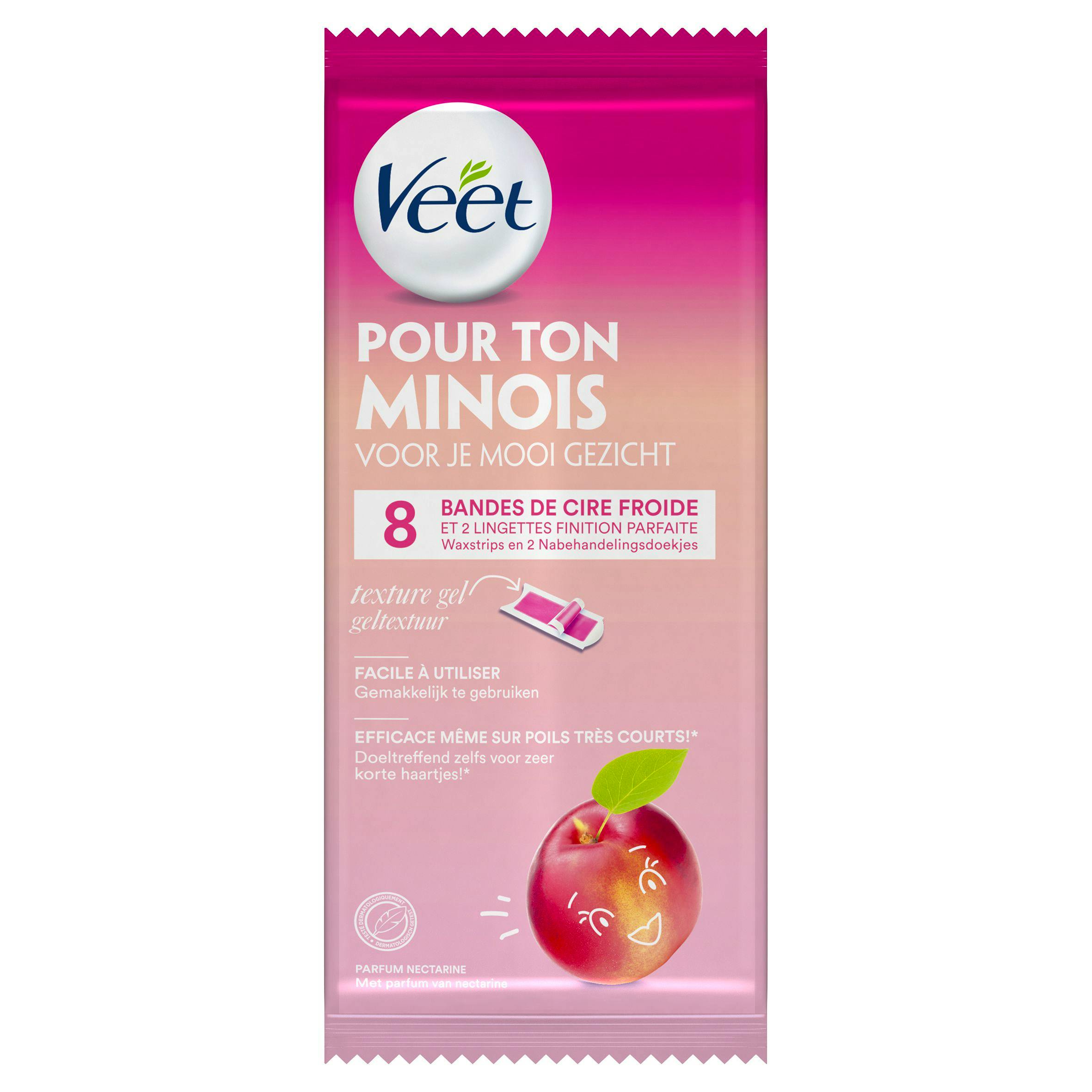 Veet Face Wax Strips Nectarine 8 pcs - £