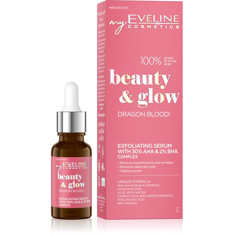 Eveline Beauty &amp; Glow Exfoliating Serum With AHA 30% &amp; BHA 2% Acid Complex 18 ml