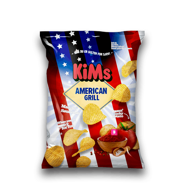 Kims American Grill Chips 170 g - kr