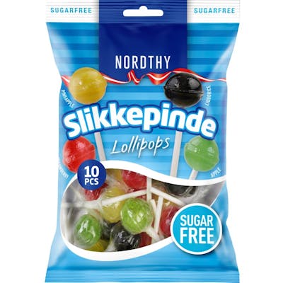 Nordthy Sugar Free Lollipops 4 Var. 100 g