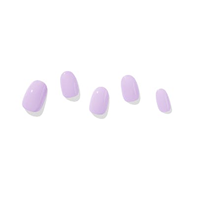 Dashing Diva Semi Cured Solid Color Gel Nail Strips Creamy Lilac 32 stk