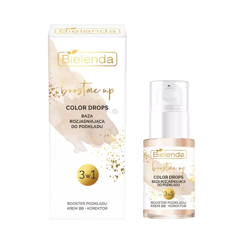 Bielenda BOOST ME UP Color Drops Brightening Base for 3In1 Foundation Booster / BB Cream / Concealer 15 ml