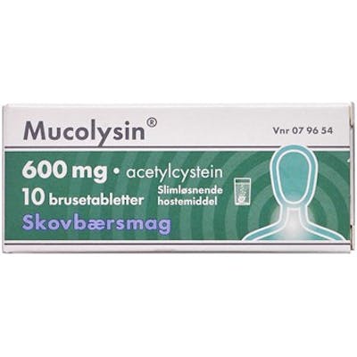 Mucolysin Brusetabletter 600 mg 10 stk