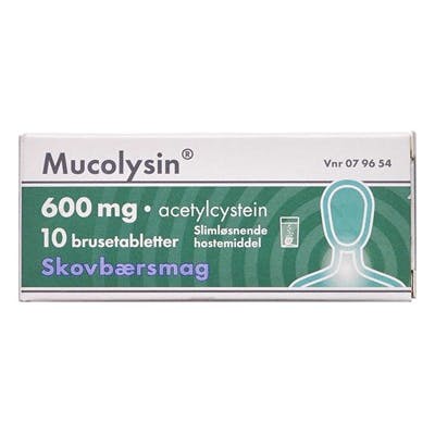 Mucolysin Brusetabletter 600 mg 10 stk