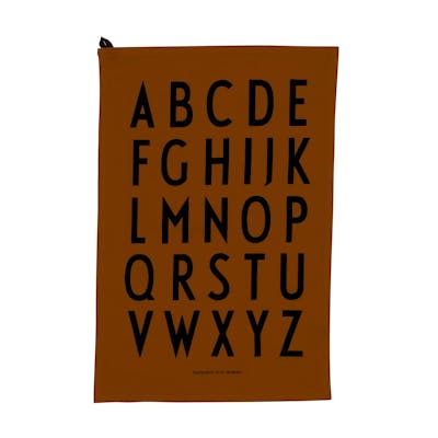 Design Letters Classic Tea Towel Brown 2 pcs