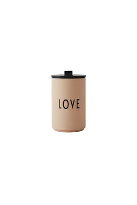 Design Letters Thermo/Geïsoleerde Cup Love Soft Camel 1 st