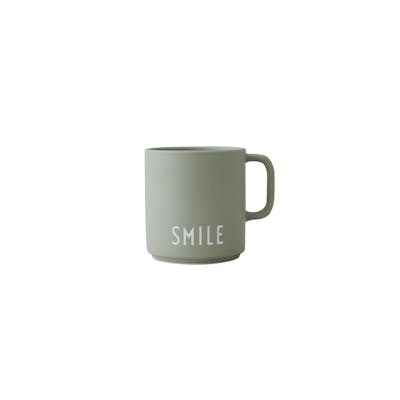 Design Letters Favourite Cup With Handle Smile Green 1 st