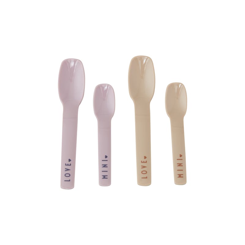 Design Letters Mini Favourite Spoon Set Lavender 4 stk