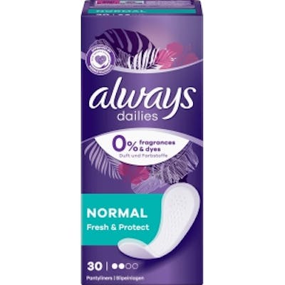 Always Dailies Fresh &amp; Protect Pantyliners Normal 30 stk