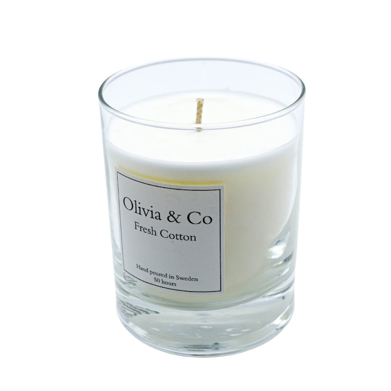 Olivia & Co Large Scented Candle Fresh Cotton 1 st