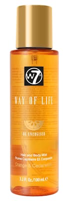 W7 Way Of Life Hair &amp; Body Mist Orange &amp; Cedarwood 100 ml