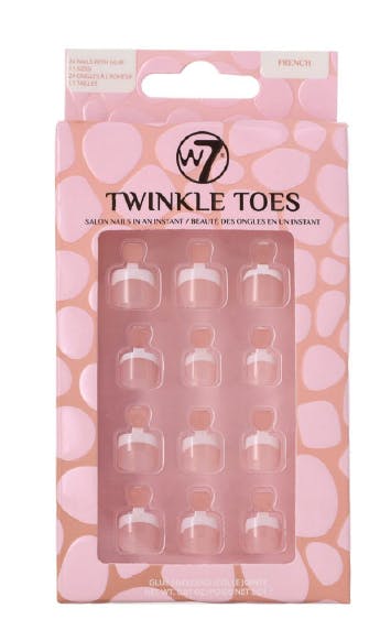 W7 Twinkle Toes False Toe Nails French 24 st