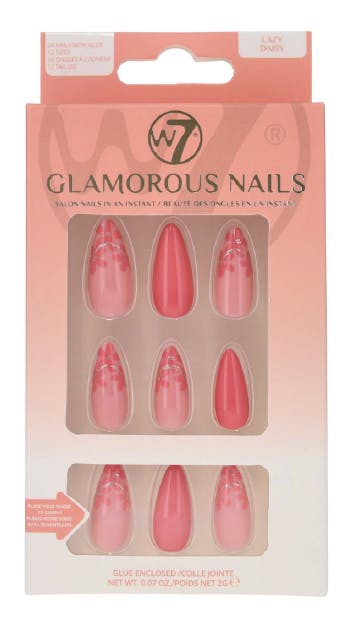 W7 Glamorous Nails Lazy Daisy 24 stk 40.95 kr + Fri Frakt og Ingen Toll