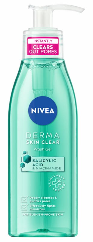 Nivea Derma Skin Clear Wash Gel Salicylic &amp; Niacinamide 150 ml