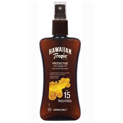 Hawaiian Tropic Protective Dry Spray Oil SPF15 Medium 200 ml