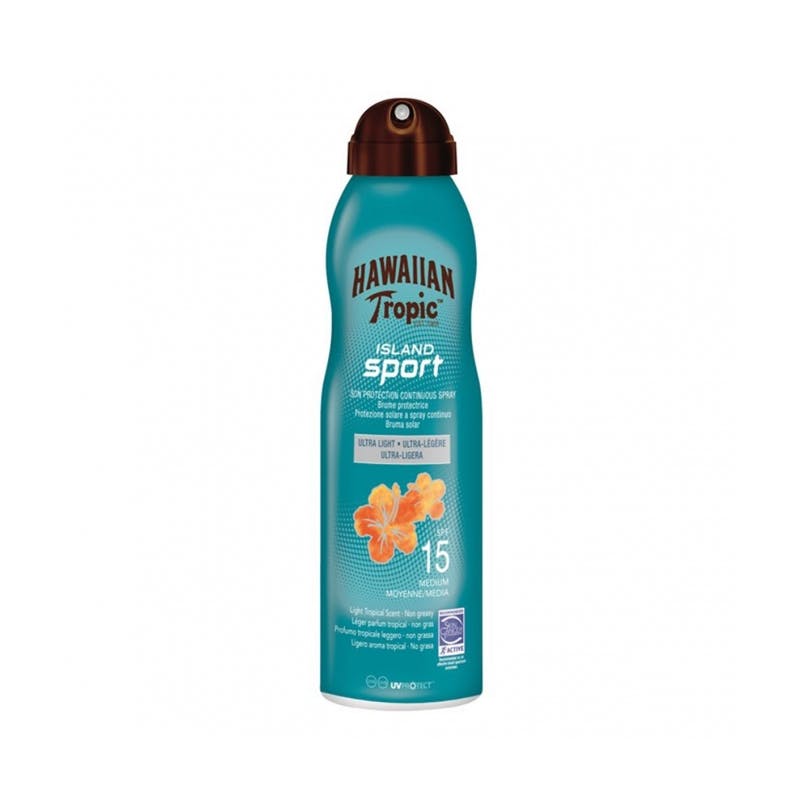 Hawaiian Tropic Island Sport Sun Spray Ultra Light SPF15 220 ml