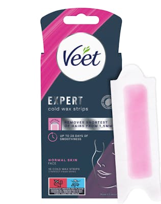 Veet Expert Cold Wax Strips Face Normal Skin 6 stk