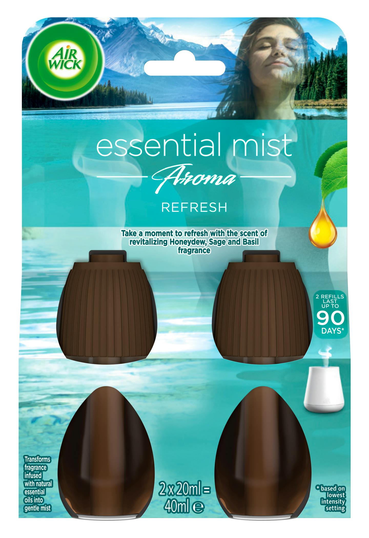 Air Wick Essential Mist Aroma Refresh 2 x 20 ml 8.99 EUR luxplus.be